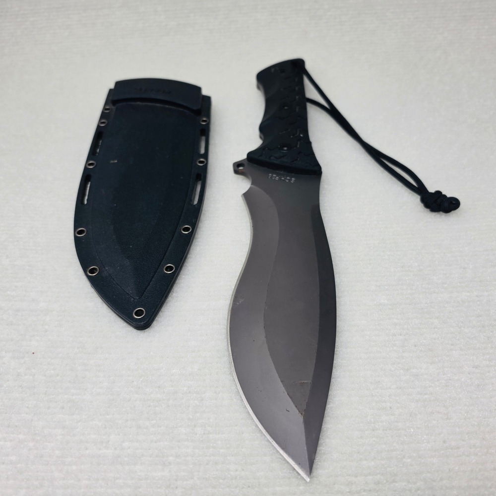 Schrade SCHF28 Little Ricky Knife Black Fixed Blade Full Tang Sheath